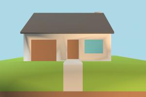 House Low-poly house, home, building, build, apartment, flat, residence, domicile, structure, lowpoly